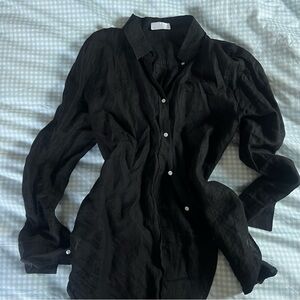 MONDAY SWIMWEAR - Black Linen Shirt